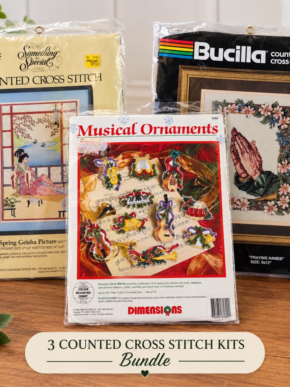 ▪️Bundle of 3 Vintage Counted Cross-stitch Kits